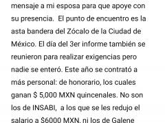 Captura de pantalla de nota sobre la próxima manifestación que realizará el personal de salud del HG Ajusco Medio. Imagen del 6 de diciembre del 2021 por Ulises Felipe Chávez Valdovinos.