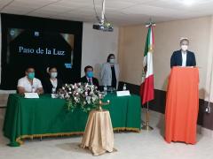 Imagen tomada de Facebook institucional explicación del significado de la ceremonia “Paso de la luz”. Por Yazmin de la Cruz Bustos.