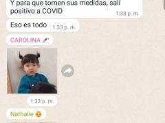 Captura de pantalla conversación WhatsApp. Imagen: Yazmin de la Cruz Bustos.