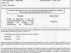 Realización de prueba COVID. Imagen: Benjamín Mendoza Sánchez.