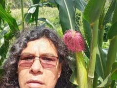Martha Valdovinos en el Cuaulote, Pueblo San Francisco de Asís, municipio Acatlán de Osorio, Puebla (12 septiembre 2020).