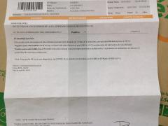 Examen de sangre que confirma anticuerpos contra el COVID-19 (28 enero 2021).