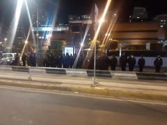 Dispositivo policiaco realizado en Avenida Salvador Agraz y Vasco de Quiroga. Fotografía: Ismael.