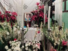 Altar de la señora María Estela Valdovinos con sus cenizas. Fotografía: Ulises Chávez Valdovinos.