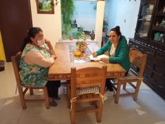 Entrevista realizada dentro del domicilio.