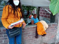 Araceli Vega, entrevista realizada desde la calle.