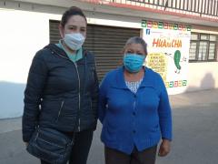 Araceli Vega y María Felix Saavedra, entrevista realizada en la calle.