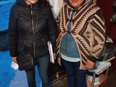 Araceli Vega y Cintia Nayeli Baltazar adentro de la casa.