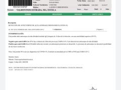 Estudio de lnmunoglobulina G que muestra que la señora Estela Valdovinos contaba con anticuerpos de COVID-19 en la sangre. Realizado el 10 de enero del 2021.