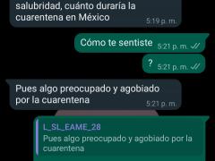 Conversación con el entrevistado. Imagen: Estrella Iraith Escalante Mendoza.