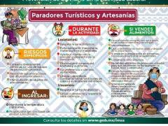 Infografía Sano retorno. Paradores turísticos y artesanías. Facebook Gobierno de México Delegación San Quintín.