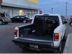 Camioneta utilizada para el perifoneo sobre COVID-19. Fotografía: Tribuna de Los Cabos.
