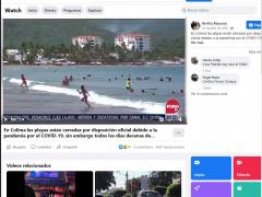 Playas cerradas en Colima por disposición oficial debido a la pandemia del COVID-19. Facebook ForoTV.