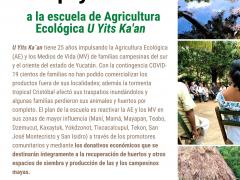 Cartel con solicitud y datos a los que se pueden hacer los donativos. Facebook El Colegio de la Frontera Sur.