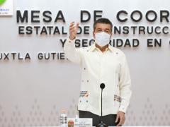 Gobernador da informe sobre las vacunas en Tuxtla Gutiérrez, Chiapas. Fotografía: Facebook Máxima Morelia 100.9 fm.