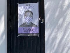 Cartel en el exterior del Módulo del INE, Leyes de Reforma, Iztapalapa, Ciudad de México. Fotografía: Camila Danae Arana Flores 