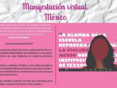 Convocatoria a la manifestación digital contra el hostigamiento y el acoso. Facebook Asteria Agrupación Feminista.