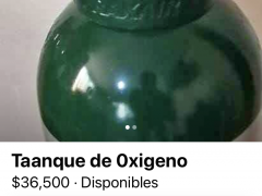 Anuncio de venta de tanque de oxígeno. Imagen: Facebook Market.