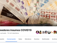 Página del grupo de Facebook "Proveedores insumos COVID-19".