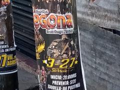 Cartel que anuncia la realización de un baile público en la zona del Ajusco, Tlalpan, CdMx. Fotografía: Luis Gerardo Arenas de la Cruz
