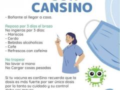Infografía Si te vacunan con Cansino.