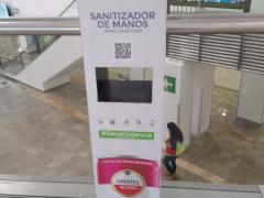 Sanitizador de manos patrocinado por Amstel Ultra Seltzer. Fotografía: Diana Elena Arredondo Linares.