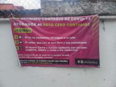 Sugerencias para evitar contagios por COVID-19, en Acopilco, Cuajimalpa, CdMx. Fotografía: Diana Elena Arredondo Linares.