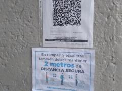 Código QR. Protégete y protege a los demás, sucursal Walmart El Yaqui, Cuajimalpa. Fotografía: Diana Elena Arredondo Linares