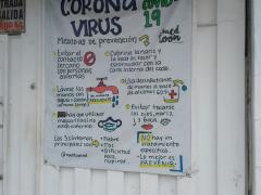 Infografía: Coranavirus COVID-19, Escuela Primaria Árqueles Vela y Asociación Med Toon. Fotografía: Diana Elena Arredondo Linares.