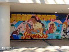 Sanaremos juntos, del mural “Gracias por cuidarnos”, ubicado en el Hospital COVID Rubén Leñero. Fotografía: Sergio Águila Rivera.