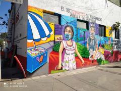 Mural "El uso correcto del cubrebocas ayuda a salvar vidas"