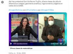 Captura de pantalla de la nota en Twitter de Yuriria Sierra.