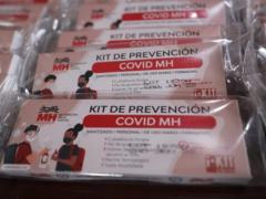 Kits de prevención COVID. Fotografía: Cortesía para ABC Noticias.