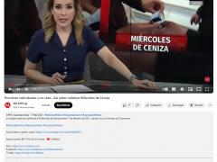 Publicación de video sobre Miércoles de Ceniza en pandemia.
