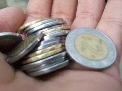 Monedas mexicanas. Fotografía: Adriana Hidalgo Zamora.