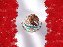 Escudo de México en blanco y rojo. Imagen: Gaceta UNAM.