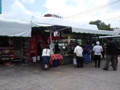 Medidas sanitarias, Carnitas El Cuñado, Huipulco, Tlalpan. Fotografía: Ángel Alberto Blancas Rivera.