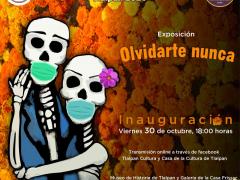 Cartel de la exposición Olvidarte Nunca.