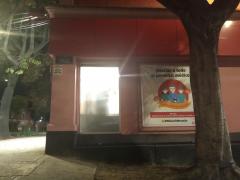 Lona ¡Gracias a todo el personal médico¡ Oxxo, Tlalpan Centro, CdMx. Fotografía: Ángel Alberto Blancas Rivera
