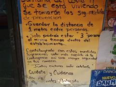 Cartel Ante la emergencia sanitaria del Covid-19 que se está viviendo se tomarán las siguientes medidas de prevención. Fotografía: Ángel Alberto Blancas Rivera