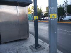 Volante “venta de tanques de oxígeno y concentradores”, en postes de luz, Tlalpan, CdMx. Fotografía: Ángel Alberto Blancas Rivera.