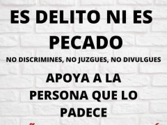 Imagen afirmando que tener COVID-19 no es pecado.
