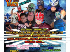 Flyer digital invita al público en general a presenciar la Lucha Libre en Tlalpan.
