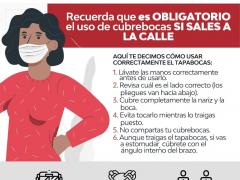 Infografía Cubrebocas obligatorio, Alcaldía Miguel Hidalgo