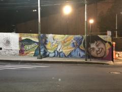 Fotografía del mural "Unidos lo lograremos"