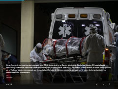 Un enfermo de coronavirus es ingresado este 24 de diciembre en el Centro Médico de Ciudad de México. [...]. Fotografía de Teresa de Miguel