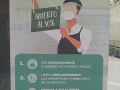 “Para ti que atiendes en tu negocio”, medidas sanitarias para personas que trabajan en tiendas del centro comercial para cuidarse, cuidar a los clientes y evitar contagios por COVID–19.