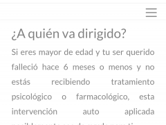 ¿A quién va dirigido? Página Web Plataforma Duelo COVID.