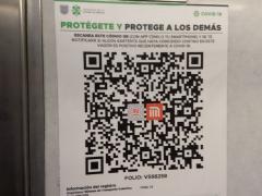 Código QR sobre COVID-19, Línea 8 del metro de la CDMX.