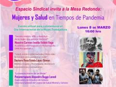 Flyer del 8 Marzo Día Internacional de la Mujer Trabajadora del Espacio Sindical del SITUAM.